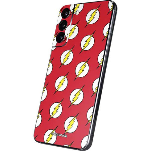 DC Comics The Flash Logo Pattern Galaxy S22 Plus Skin